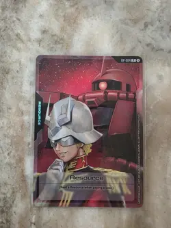 Gundam Card Game - Resource - Char Aznable - RP-004 - English Foil - Image 1