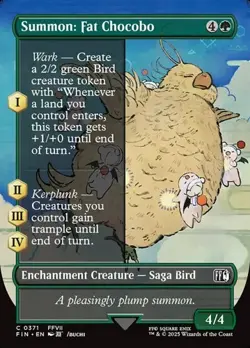 1x Summon: Fat Chocobo - Extended Art NM Eng MTG - Final Fantasy - Image 1