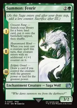 1x Summon: Fenrir NM Eng MTG - Final Fantasy - Image 1