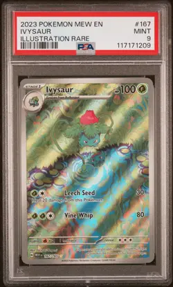 2023 POKEMON MEW EN-151 ILLUSTRATION RARE #167 IVYSAUR PSA 9 - Image 1