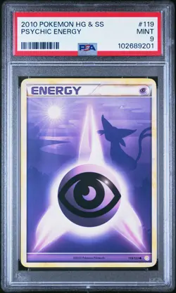 2010 POKEMON HEARTGOLD & SOULSILVER #119 PSYCHIC ENERGY PSA 9 - Image 1