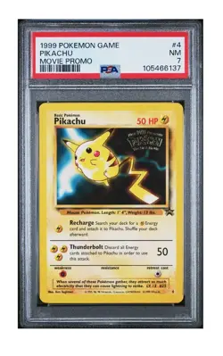 1999 POKEMON GAME MOVIE #4 PIKACHU MOVIE PROMO PSA 7 Near Mint - Image 1