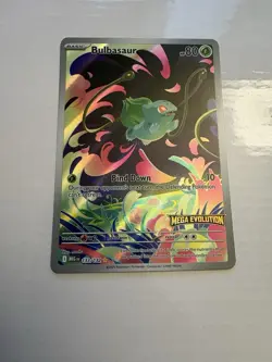 Bulbasaur 133/132 Illustration Rare Pokemon Mega Evolution STAMPED - Image 1