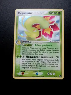 pokemon carte meganium 9 /115 reverse holo 2006 bloc - ex forces cachees - Image 2