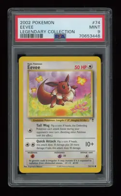 POKEMON Legendary Collection EEVEE 74/110 Common PSA 9 MINT Vintage WOTC - Image 1