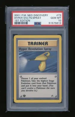 POKEMON 1st Edition Neo Discovery HYPER DEVOLUTION SPRAY 73/75 PSA 10 GEM MINT - Image 1