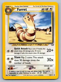 Pokemon TCG Neo Genesis Furret #35 - Image 1