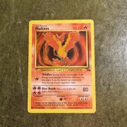 Pokemon TCG Moltres Fossil Card 27/62 Regular Card MP Condition - Image 1