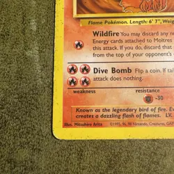 Pokemon TCG Moltres Fossil Card 27/62 Regular Card MP Condition - Image 3