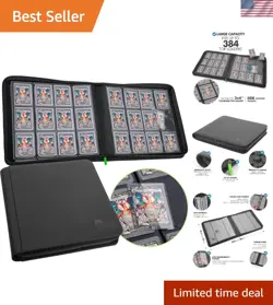 Toploader Binder, Trading Card Binder Storage, 384 12 Pocket Top Loader Binde... - Image 1