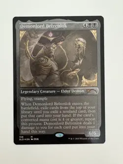 Demonlord Belzenlok Etched Foil Secret Lair MTG Magic Gathering Card NM Mint SLD - Image 1