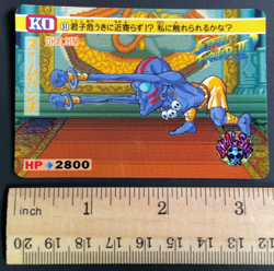 Dhalsim 51 Street Fighter 2 Card TCG Capcom Bandai 1992 Japanese - Image 2