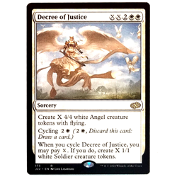 x1 Decree of Justice J22 MTG M/NM White Rare Sorcery Jumpstart 2022 TCG CCG - Image 1