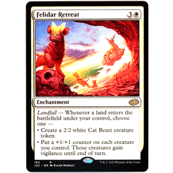 x1 Felidar Retreat J22 MTG M/NM White Rare Enchantment Jumpstart 2022 TCG CCG - Image 1