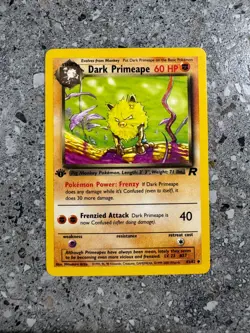 Pokemon TCG Cards 1st Edition Dark Primeape 43/82 Team Rocket Uncommon EXC-NM - Image 1