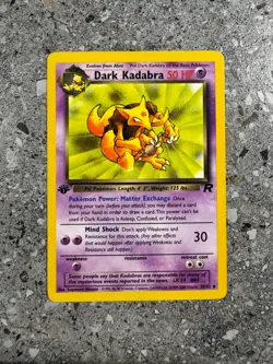 Pokemon TCG Cards 1st Edition Dark Kadabra 39/82 Team Rocket EXC - Image 1
