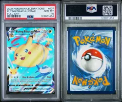 2021 POKEMON CELEBRATIONS #007 FULL ART FLYING PIKACHU VMAX PSA 10 - Image 3