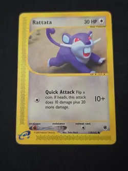 Rattata 128/165 Expedition Base Set Regular WOTC Vintage 2003 Pokemon TCG MP - Image 1