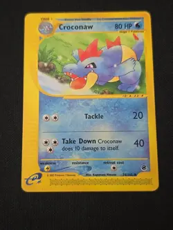 Croconaw 074/165 Expedition Base Set Regular WOTC Vintage 2003 Pokemon TCG MP - Image 1