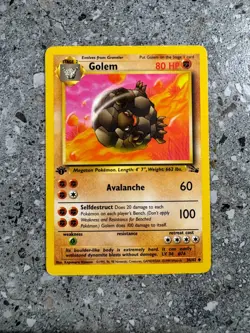 Pokemon TCG Cards 1st Edition Golem 36/62 Fossil Uncommon PLAYED - Image 1