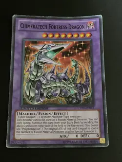 Yugioh Card TCG Chimeratech Fortress Dragon CT07-EN013 Super Rare Limited Ed VLP - Image 1