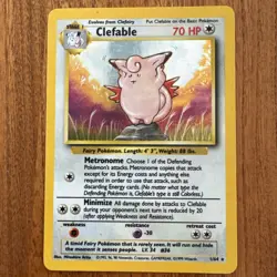 Clefable 1/64 Holo Rare ERROR Pokemon Card, Jungle No Set Symbol Misprint - Image 1