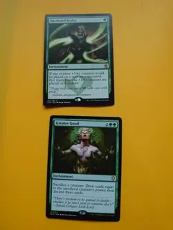 Greater Good & HArdened Scales. Green enchantment s Magic the Gathering 2 Card. - Image 1