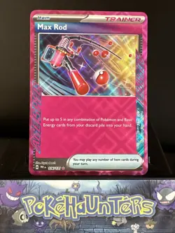 Pokemon Card Max Rod 116/131 Ace Spec Prismatic Evolutions Holo Rare NM - Image 1