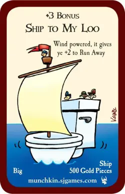 Munchkin Booty Ship To My Loo Promotional Card Exclusive Warehouse 23 10d2 - Image 1