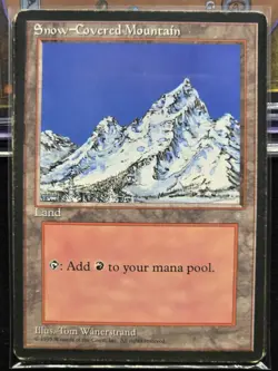 MTG Magic the Gathering Snow-Covered Mountain Ice Age - Image 1