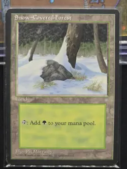 MTG Magic the Gathering Snow-Covered Forest Ice Age - Image 1