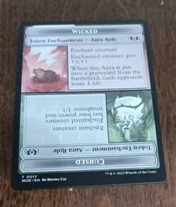 MTG Wicked Cursed Token - Wilds of Eldraine WOE - 0017 Token Enchantment - Image 1