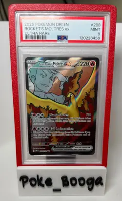 Pokemon TCG Team Rockets Moltres EX Destined Rivals 208/182 PSA 9 - Image 1