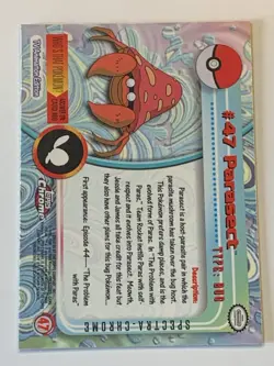 2000 Topps Chrome SPECTRA Pokemon Series 1 #47 Parasect FREE COMBINED SHIPPING - Image 2