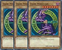 Yugioh - Dark Magician x 3 - 1st Edition NM - Plus Free Holographic Card - Image 1