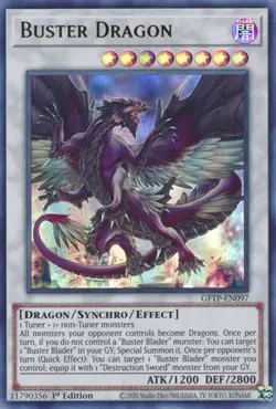 Buster Dragon [GFTP-EN097] Ultra Rare Near Mint 1st Edition - Yugioh single - Image 1