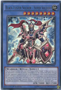 Yugioh Black Luster Soldier - Super Soldier DOCS-EN042 Ultra Rare 1st Edition NM - Image 1