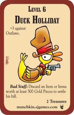 The Good, The Bad Munchkin Duck Holliday Promo Card Exclusive Warehouse 23 10d2 - Image 1