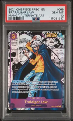 2024 ONE PIECE PRB01-PREM BOOSTER -ONE PIECE CARD THE BEST- TRAFALGAR LAW PSA 10 - Image 1