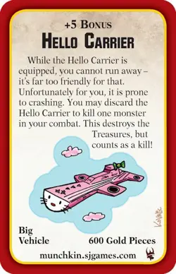 Munchkin Apocalypse Hello Carrier Promotional Card Exclusive Warehouse 23 10d2 - Image 1