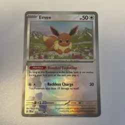 Pokemon Eevee TCG Master Ball Reverse Holo Prismatic Evolutions Card 074/131 - Image 1