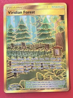 Pokemon TCG Viridian Forest (Secret) 256/236 Sm-Unified Minds Holo Card - Image 1
