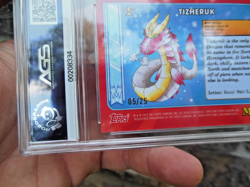 2022 Topps Chrome Metazoo TIZHERUK Orange Refractor 05/25 Card AGS Grade 9 - Image 5