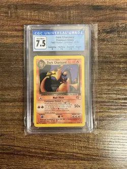 Pokemon dark Charizard 21/82 non-holo Team Rocket Unlimited CGC 7.5 Near Mint + - Image 1