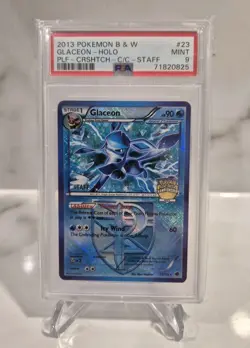 Pokemon TCG Glaceon Staff Stamp PSA 9 City Championships Promo Holo 2013 - Image 1