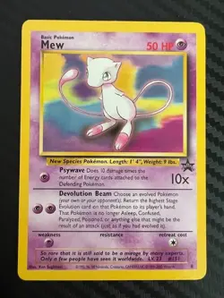 Pokemon TCG Mew 8 WotC Non-Holo Black Star Promo VLP - Image 1