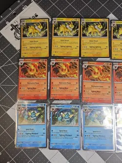 LOT - Pokemon Jolteon Flareon Vaporeon SVP 167 168 169 Promo Set Holo Prismatic - Image 3