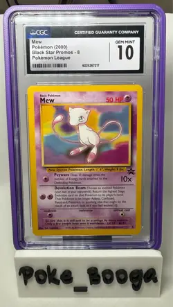 Pokemon Mew League Black Star Promo #8 CGC 10 Gem Mint - Image 1