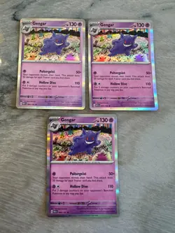 3X GENGAR 2023 POKEMON 151 HOLO RARE 094/165 LOT SCARLET & VIOLET MEW EN - Image 1
