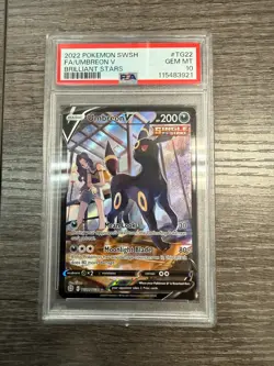 2022 POKEMON SWORD & SHIELD BRILLIANT STARS #TG22 FULL ART/UMBREON V PSA 10 - Image 1